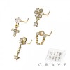 8PCS OF ASSORTED CZ DANGLE 316L SURGICAL STEEL L-SHAPE NOSE STUD BOX 8PCS OF ASSORTED CZ DANGLE 316L SURGICAL STEEL L-SHAPE NOSE STUD BOX